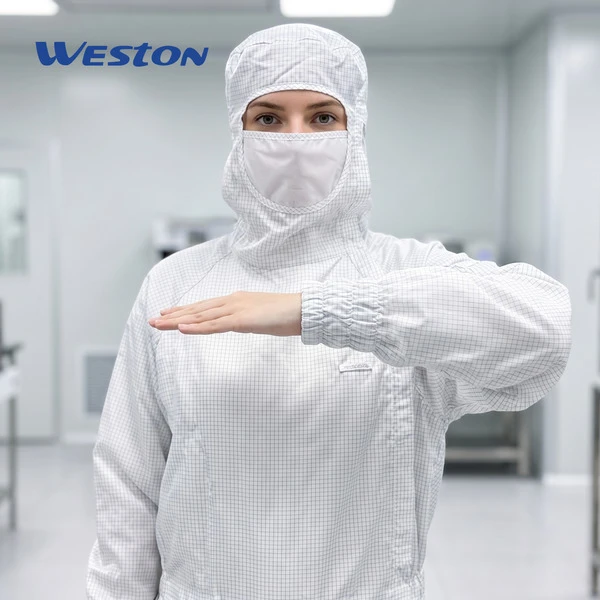 Dyagonal Zip Hooded Cleanroom Coverall